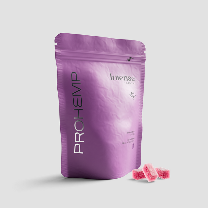 50 x THC Gummies intense - Framboos XL