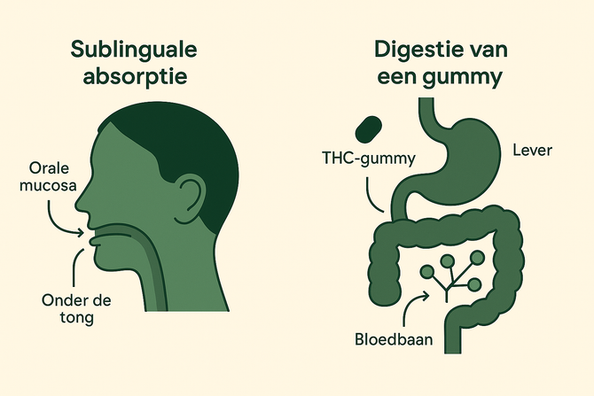 Waarom werkt een THC-spray sneller dan een gummy?