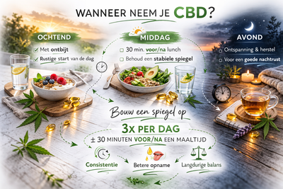 Wanneer neem je CBD: ochtend of avond? De complete gids voor timing, dosering en routine
