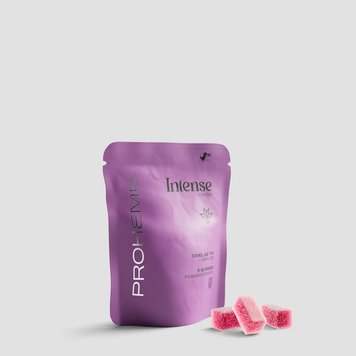 3 x THC Gummies intense - Framboos