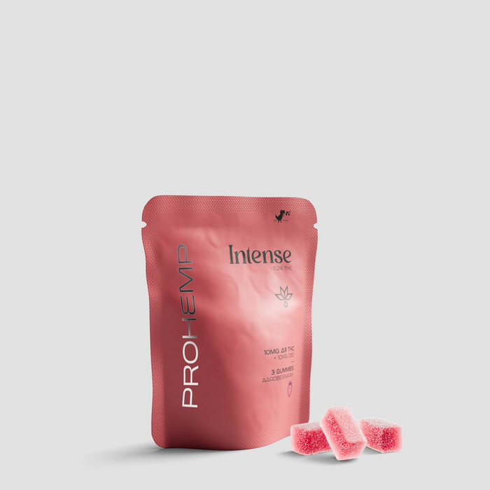 3 x THC Gummies intense - Aardbei
