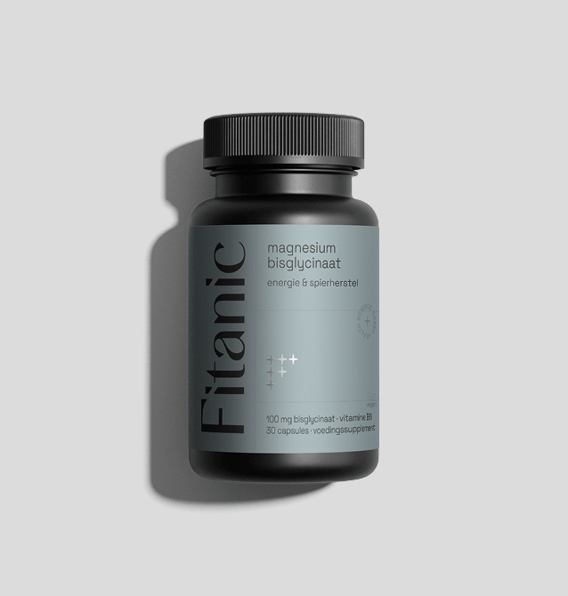 Fitanic magnesium bisglycinaat supplement voor energie en spierherstel, 30 capsules